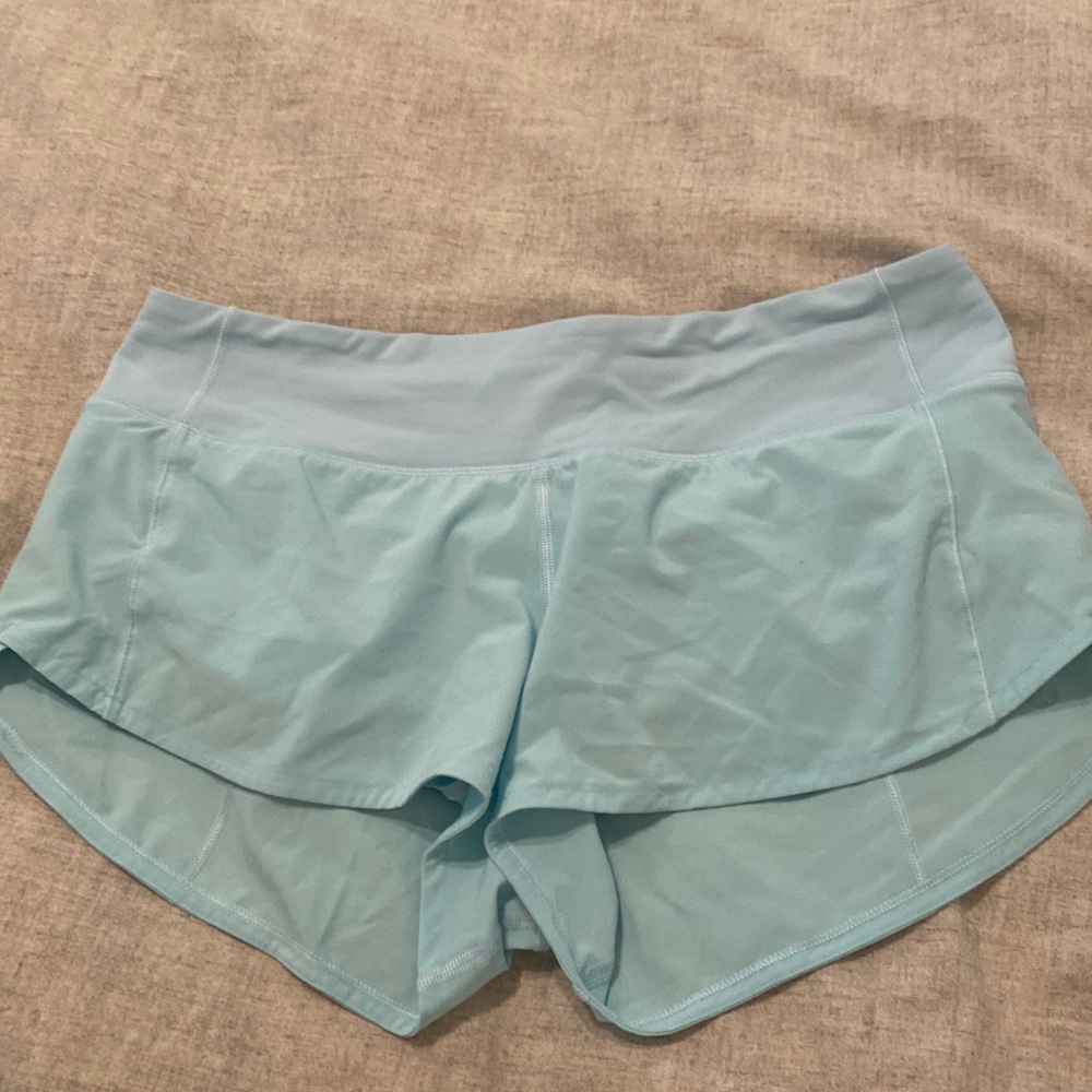 Light blue Lululemon Speed Up Shorts- Worn a once or twice. Great condition